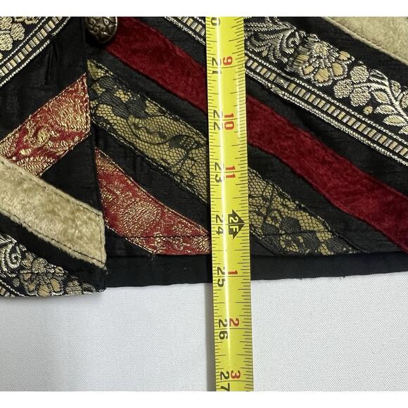 Choices Womens Size Large Button Up Jacket Artsy Patchwork Texture Long Sleeve - Picture 6 of 10